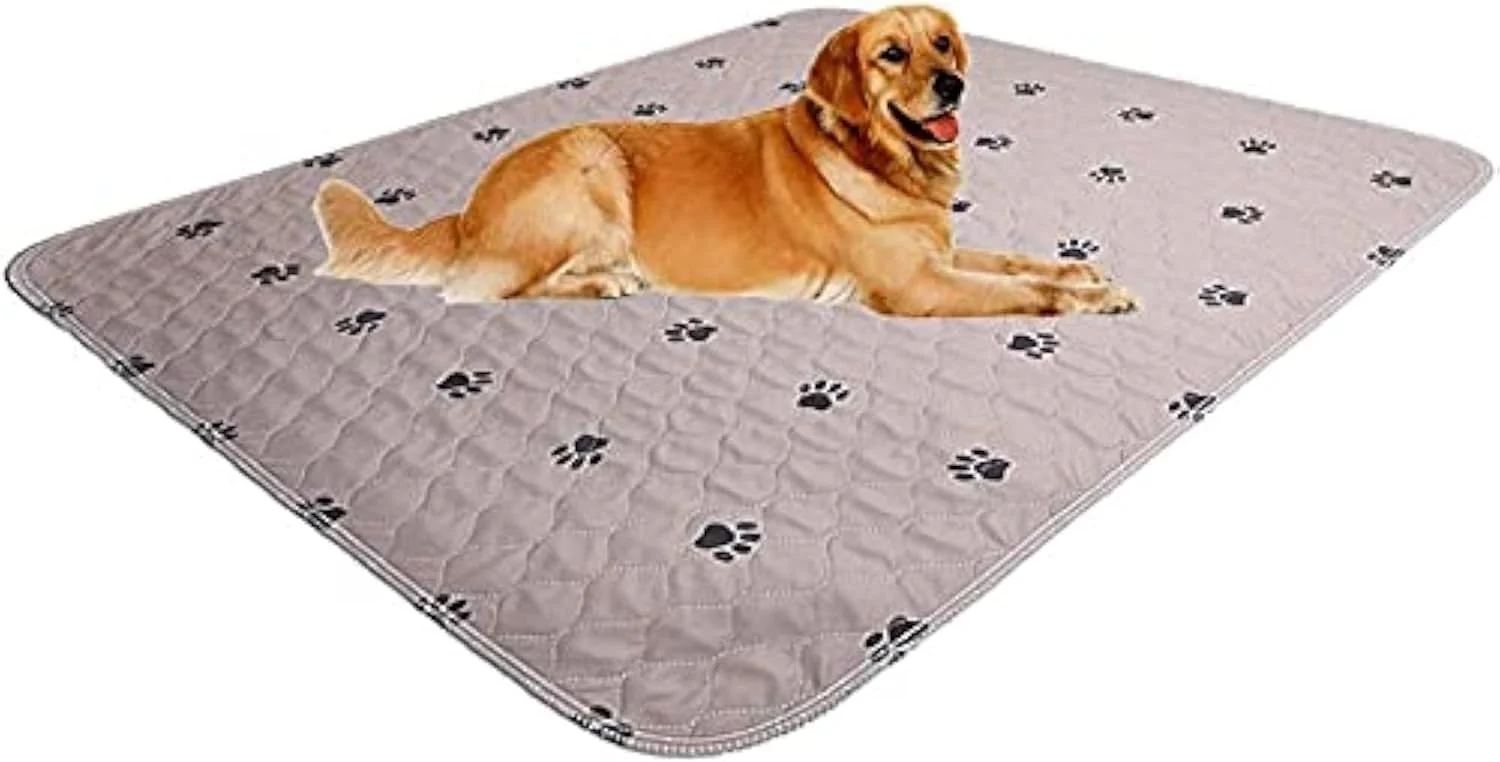 Genuine Washable Dog Pee Pads with Puppy Grooming Gloves Puppy Pads Reusable Pet Training Pads Large Dog Pee Pad Waterproof Pet Pads for Dog Bed Mat Super Absorbing Whelping Pads Easy-to-Use