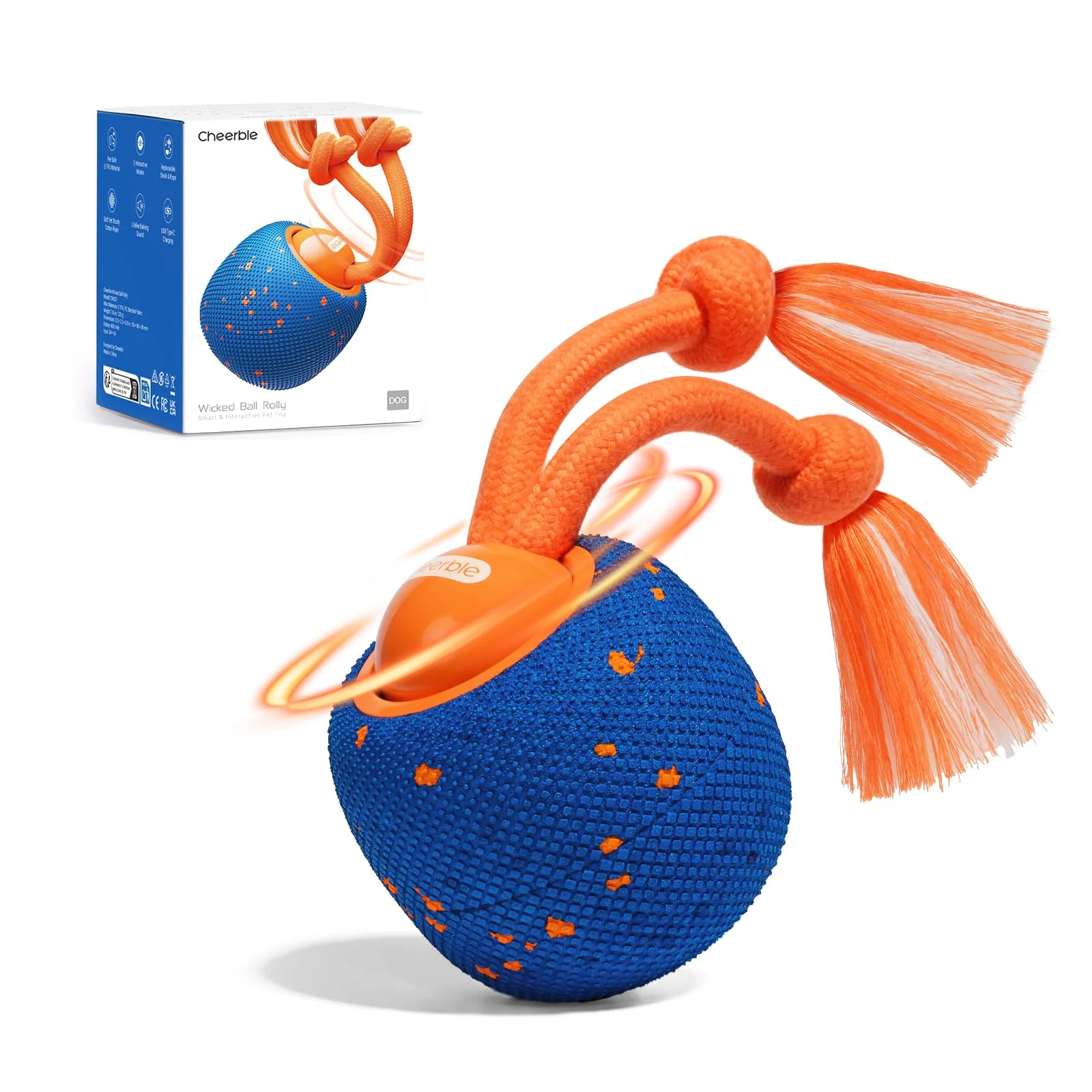 Artisan Cheerble Wicked Ball Rolly – Smart Interactive Dog Toy for Medium Large Dogs Elite
