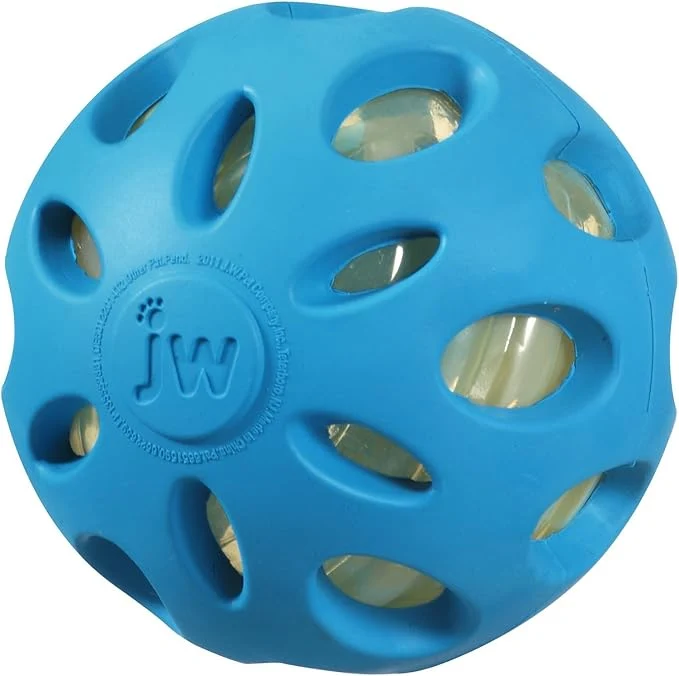 Solid JW Pet Company Crackle Heads Crackle Ball Dog Toy Large 2 Pack Convenient