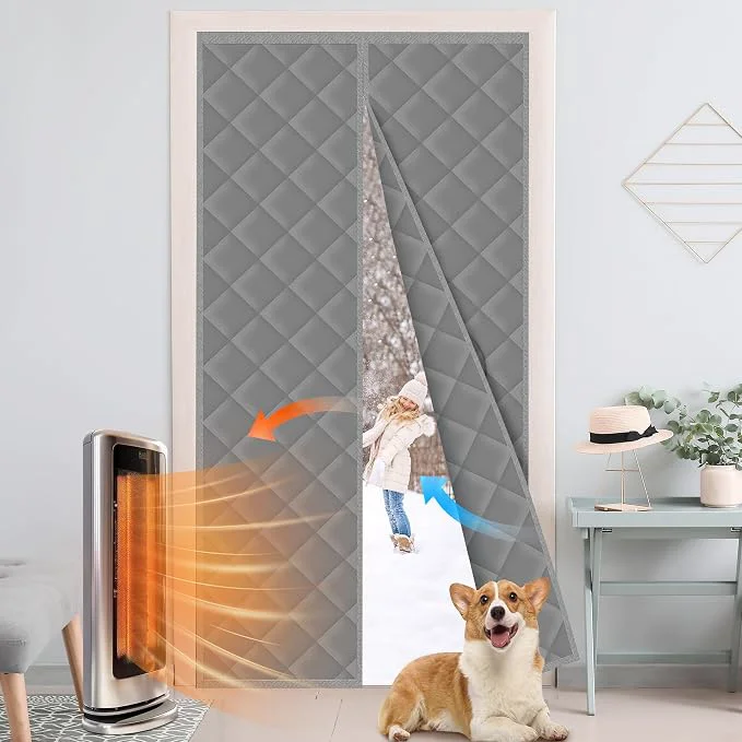 Easy-to-Use Cotton Thermal Door Screen Draft Stopper Cover Made of Oxford and Cotton Fill High-Quality