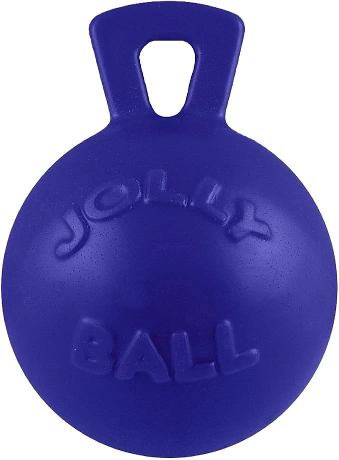 Powerful Jolly Pets Tug-n-Toss – Heavy Duty Chew Ball w Handle Blue 6 for Medium BreedsAbout This Official