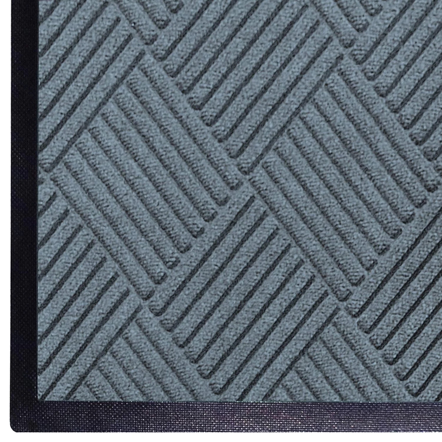 Sustainable WaterHog Diamond Commercial-Grade Entrance Mat with Rubber Border – Indoor Outdoor Quick Drying Stain Resistant Door Mat Bluestone 4′ x 6′ Trusted