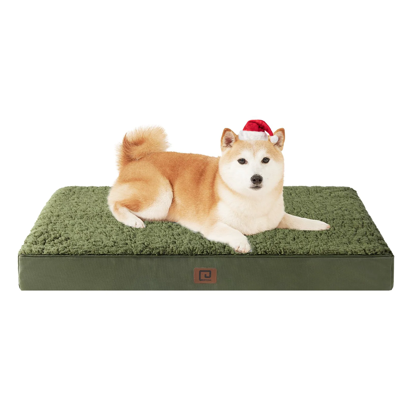 Authentic EHEYCIGA Orthopedic Dog Bed for Large Dogs – Dark Green 36×27 in Removable Washable Cover Convenient