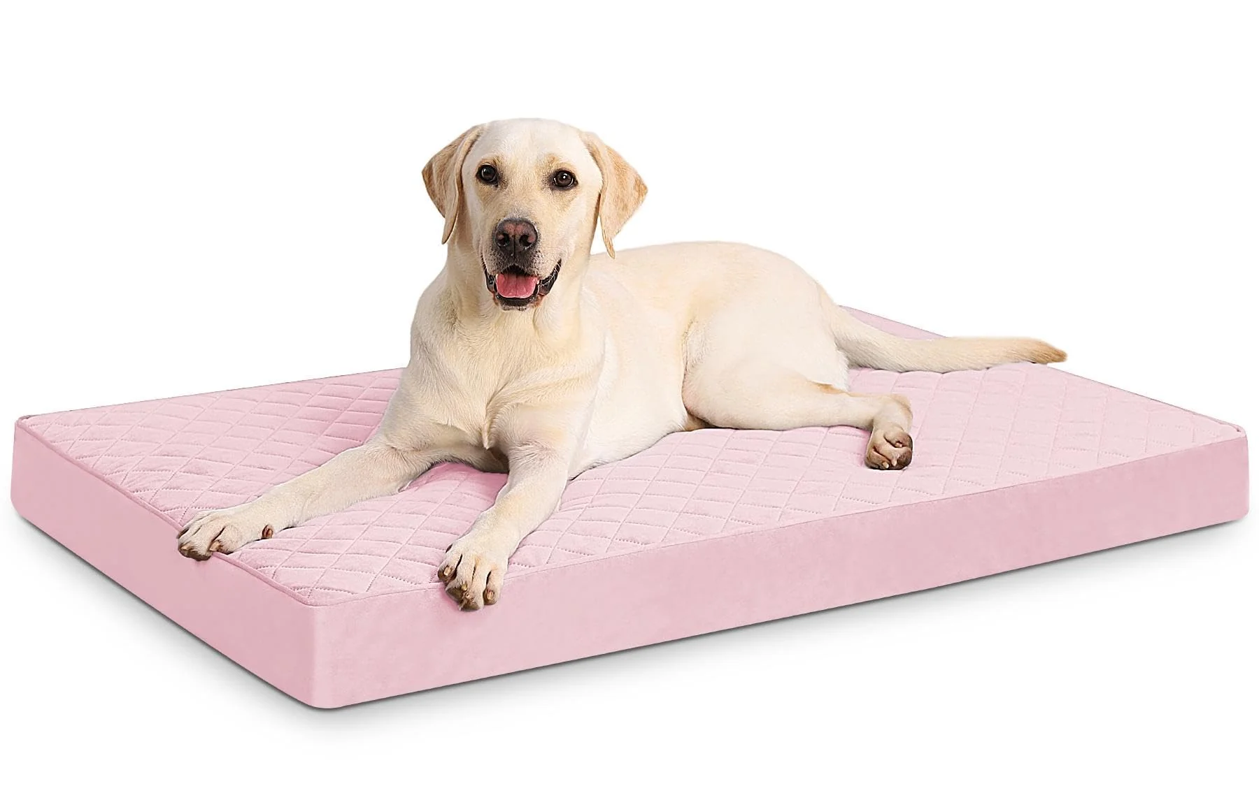 Eco-Friendly NUPIDA Orthopedic Dog Bed Large 35×23 in Pink – Waterproof Removable Cover Non-Slip Bottom Relaxed