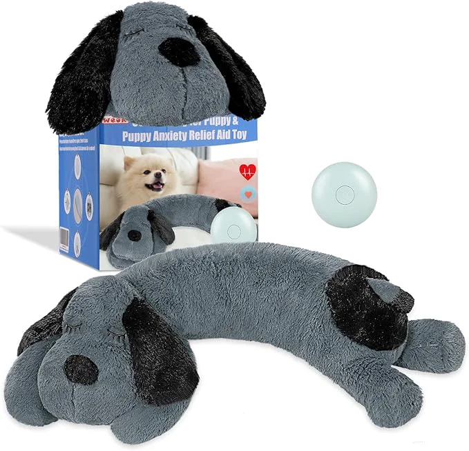 Minimalist Puppy Heartbeat Toy for Separation Anxiety Relief Heartbeat Stuffed Animal Anxiety Calming Behavioral Aid Plush Toy for Dogs Cats PetsAbout This Practical