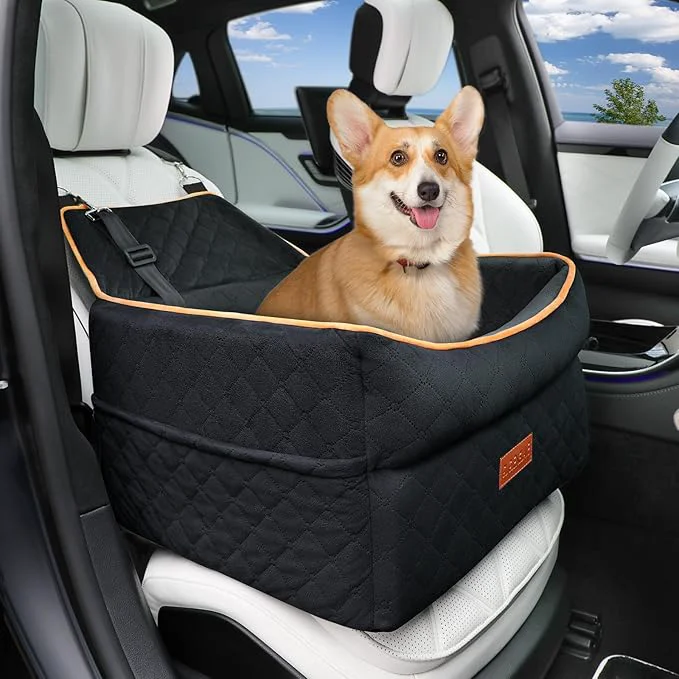 Convenient Dog Car Seat for Small Medium Dogs Memory Foam Dog Booster Seat for Dogs 0-35 lbs Anti-Slip Pet Seat with 2 Adjustable Leashes d Dog Travel Bed with Storage PocketsAbout ThisOverview Artisan