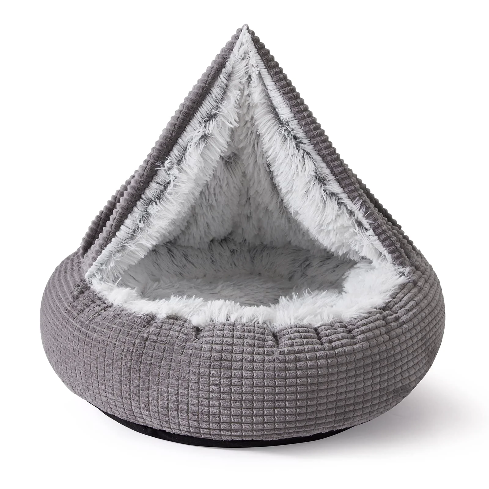 Detailed MIXJOY Dog Bed with Blanket – Round Calming Cave for Medium Dogs 26 Safe