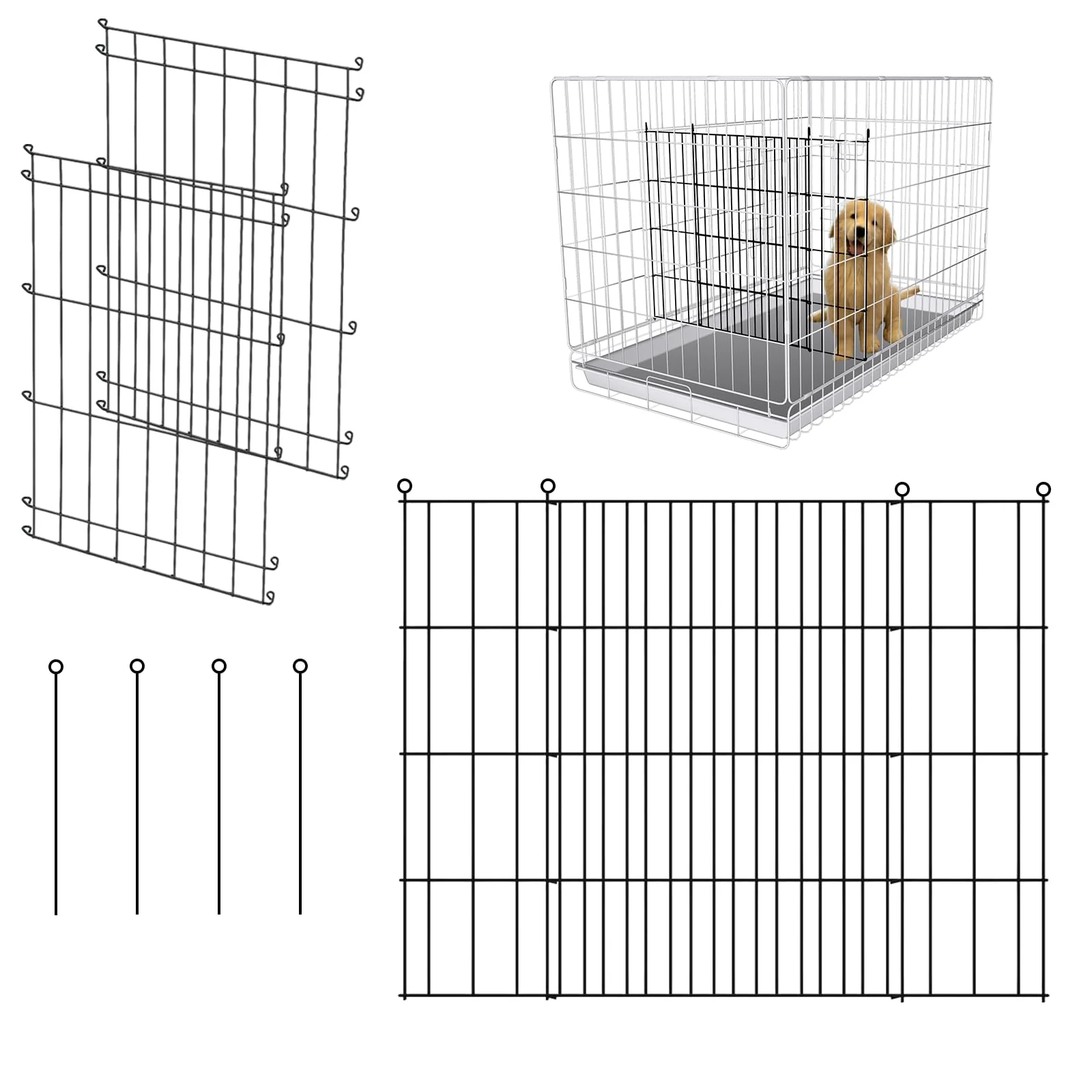 Environmentally Friendly MENGSTER Dog Crate Divider Panel 2-Pack — Adjustable Tool- Fit for 24-32 Inch Crates High-Performance