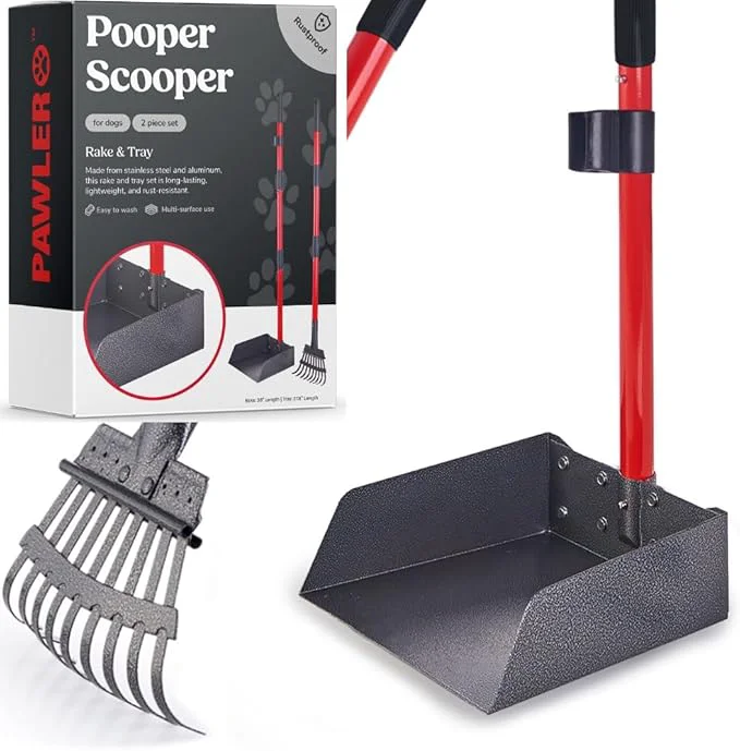 Elegant Pooper Scooper for Large Dogs and Small Dogs Metal Poop Scooper Set Clean