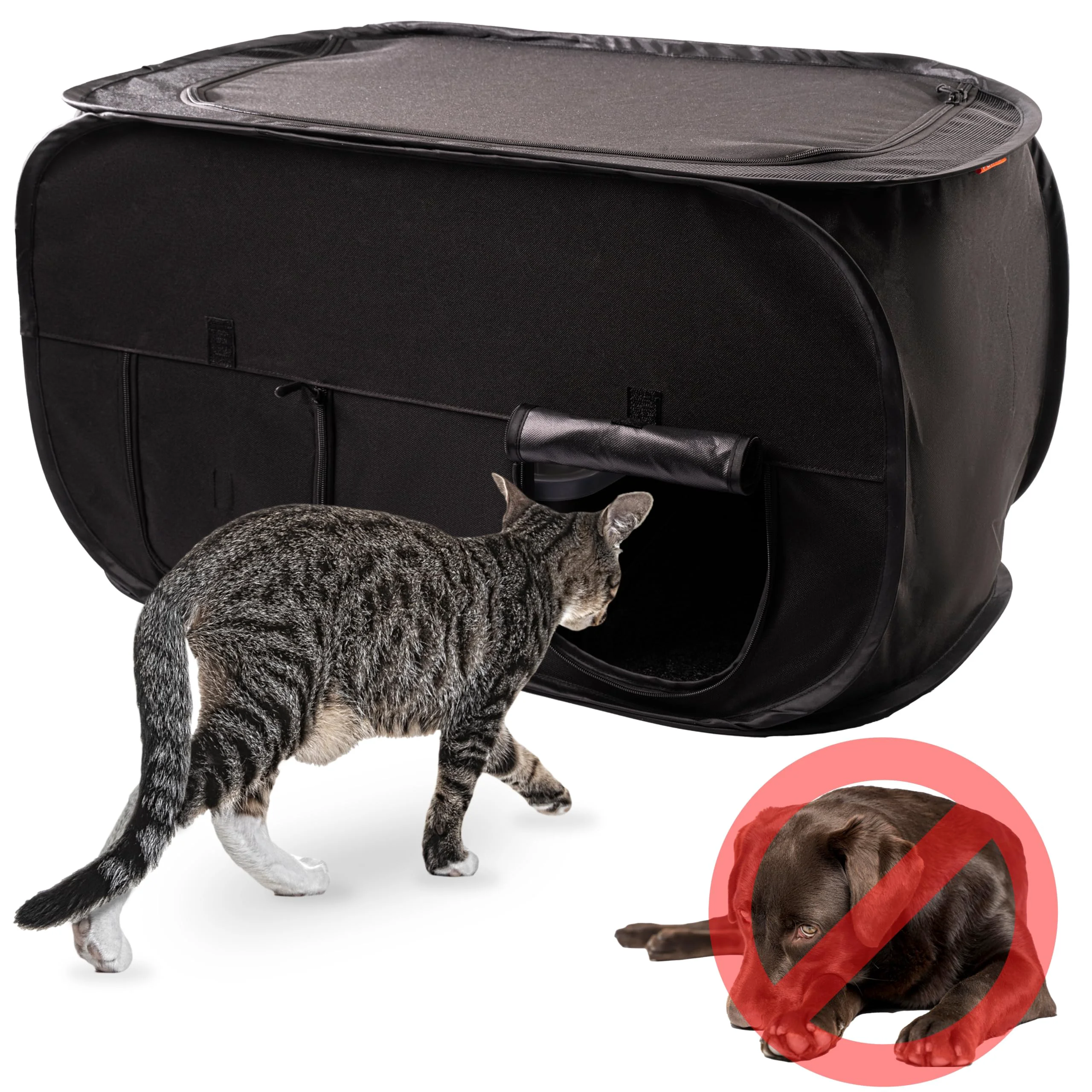 Crafted PEXTER Cat Litter Box Enclosure – Hidden Dog-Proof Easy-Clean Soft