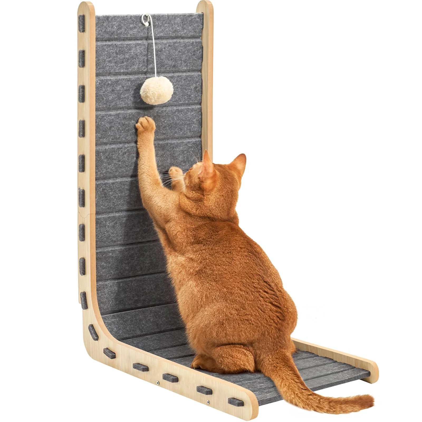 Traditional Nxwjoy Felt Cat Scratch Pad – Indoor L-Shape Scratcher 26.8 Inch Grey Proven