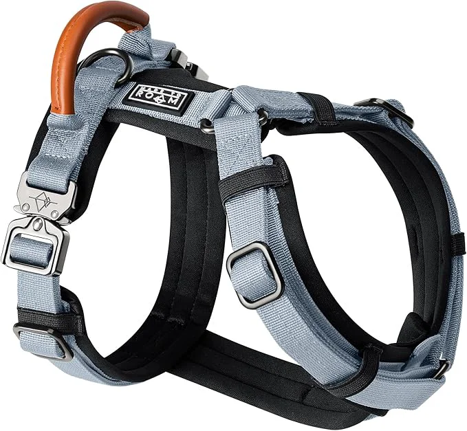 Efficient MADE TO ROAM Premium Explorer Harness – Y-Shaped Dog Harness with Adjustable Durable Nylon Soft Padding Metal Buckles and Leather Handle for Small Medium Large Dogs Virginia Mountains Size 4 About ThisOverview Artisan