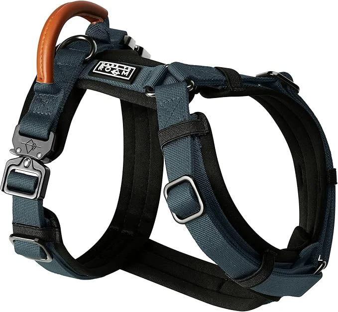 Eco-Friendly MADE TO ROAM Premium Explorer Harness – Y-Shaped Dog Harness with Adjustable Durable Nylon Soft Padding Metal Buckles and Leather Handle for Small Medium Large Dogs Colorado Nightsky Size 4 About ThisOverview Fine
