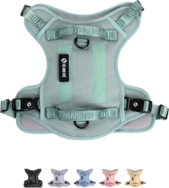 Certified 2025 New Edition Fei Eve Classic Dog Harness – Quick-Release Buckles 3-Point No-Pull Control Heavy-Duty 900D Nylon Dual Safety Handles Breathable Mesh Adjustable Fit Large GreenAbout ThisOverview Top-Quality
