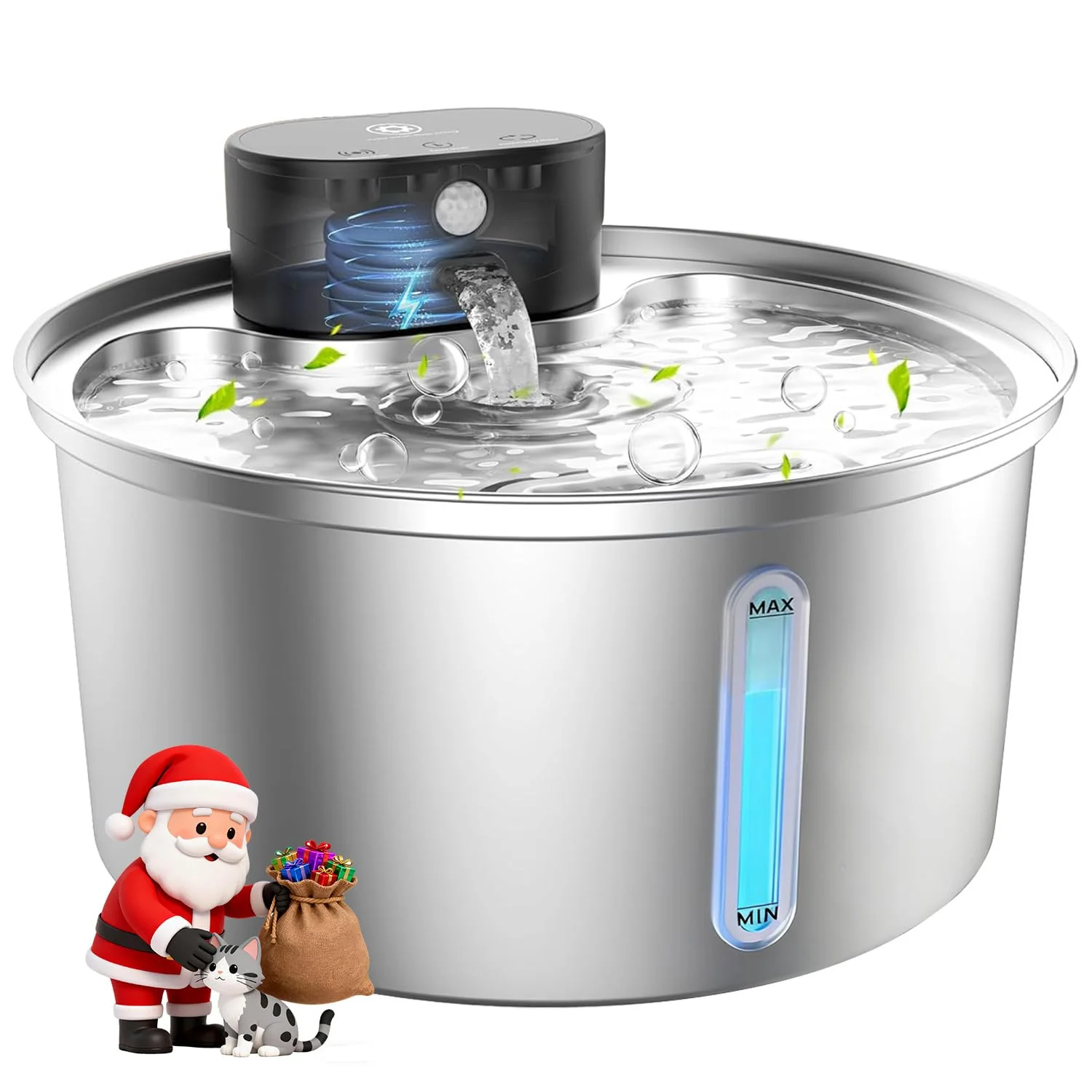 Efficient JAJA Wireless 3.2L Stainless Steel Cat Dog Water Fountain – Cordless Ultra-Quiet Hydration Original
