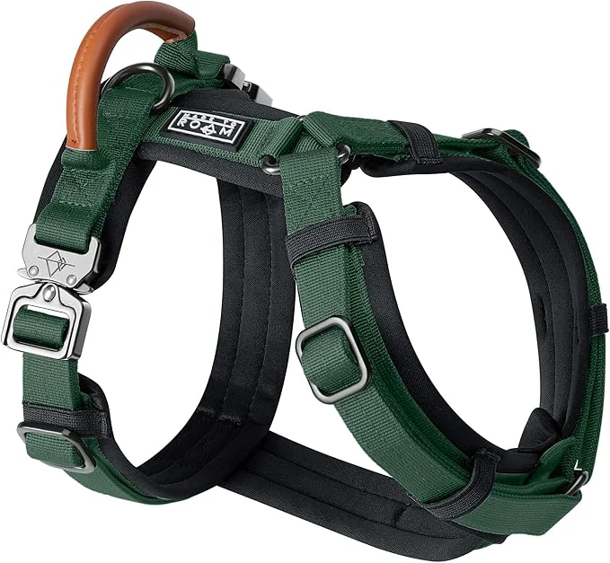 Practical MADE TO ROAM Premium Explorer Harness – Y-Shaped Dog Harness with Adjustable Durable Nylon Soft Padding Metal Buckles and Leather Handle for Small Medium Large Dogs Maine Marina Size 6 About ThisOverview High-Grade