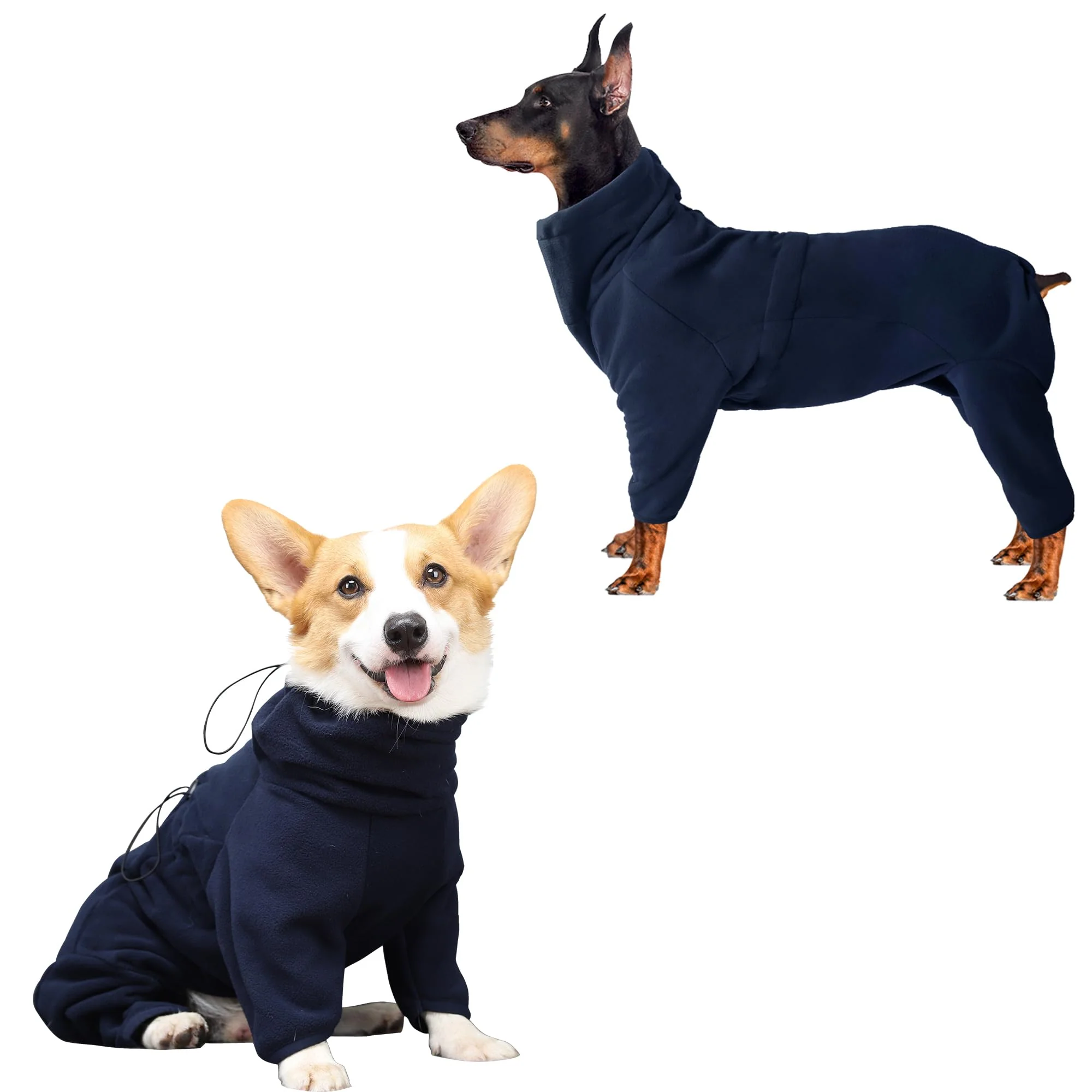 Reliable TARFEPA Dog Winter Coat Polar Fleece Full-Body Pajama Jacket S-3XL Navy User-Friendly