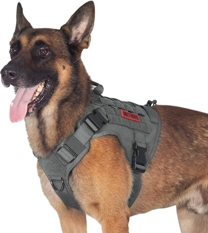 Elegant OneTigris Tactical Dog Training Vest No Pull Harness for Dogs Adjustable Dog Hiking Harness Working Vest Grey Large About ThisOverview Functional
