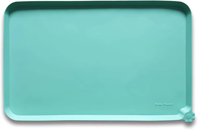 Contemporary Hoki Found Large Silicone Non Slip Pet Food Mats – Tray for Dogs and Cats – Waterproof Feeding Mats – Cool MintAbout ThisOverview Expertly Made