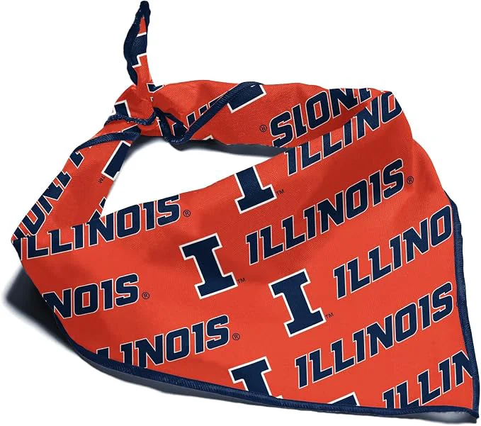 Comfortable Illinois Fighting Illini ly Licensed Bandana Detailed
