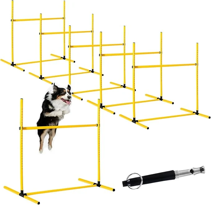 Reliable 6 Pcs Dog Agility Training Equipments Dog Agility Jumps Hurdles Adjustable Trusted