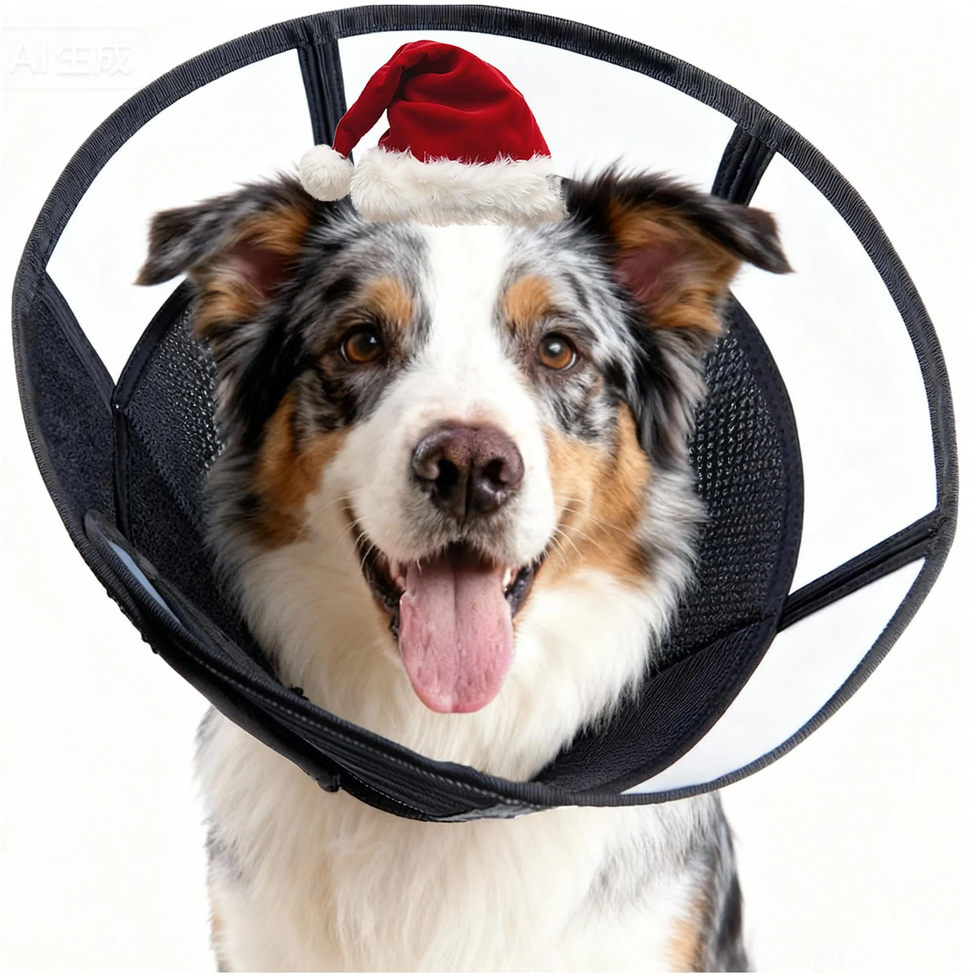 Optimized MoonyMars Soft Dog Cone LL Black – Breathable Recovery Collar for Large Medium Dogs Practical