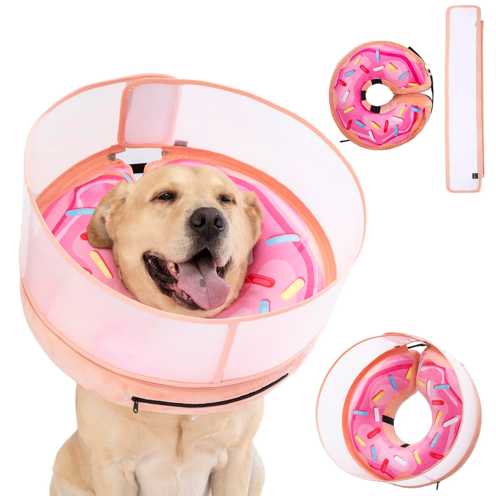 Effective Mariyago Inflatable Dog Cone Collar – Enhanced Anti-Lick Donut Pink2 X-Large Responsible