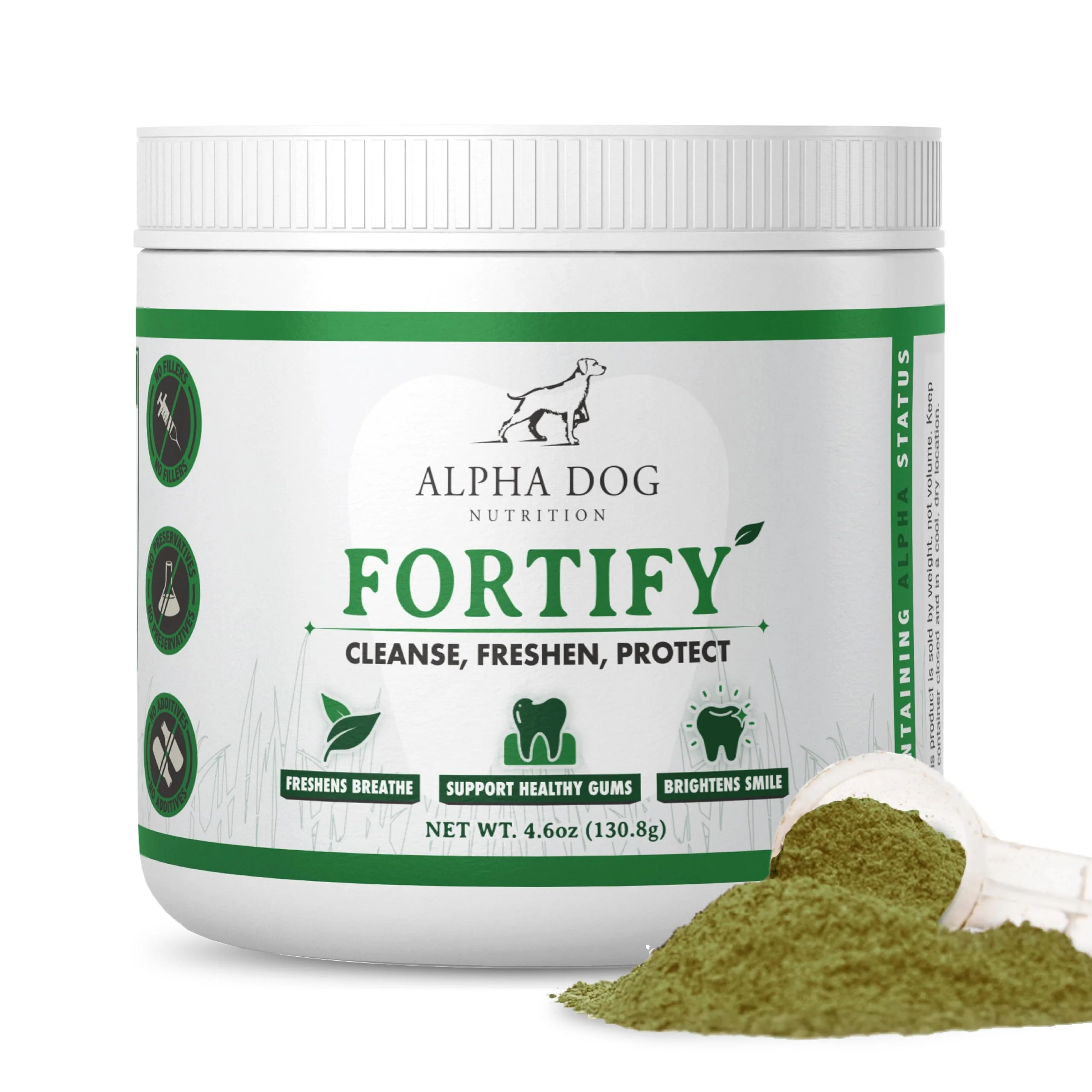 Artisan Alpha Dog Nutrition Dog Teeth Cleaning Powder – Plaque Removal Fresh Breath Casual
