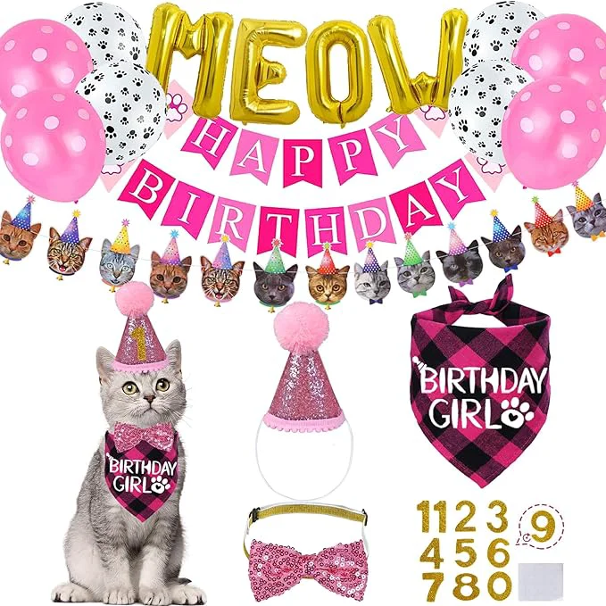 Minimalist STMK Cat Birthday Party Supplies Efficient