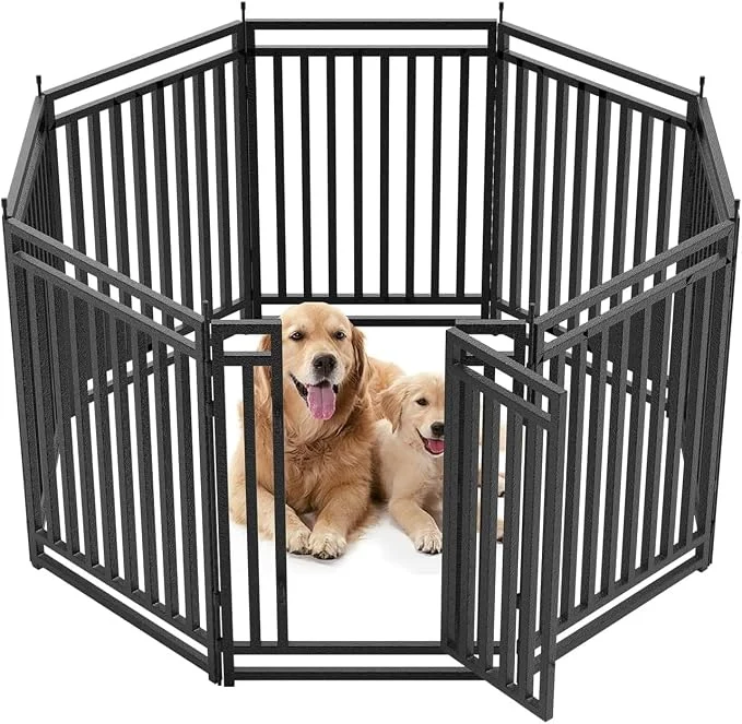 Dependable Dog Playpen Dog Fence Outdoor for Yard 47 H Elegant