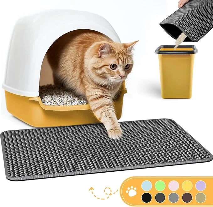 Powerful Cat Litter Mat – 23.2” x 29.1” Large Litter Trapping Mat Waterproof High-Performance