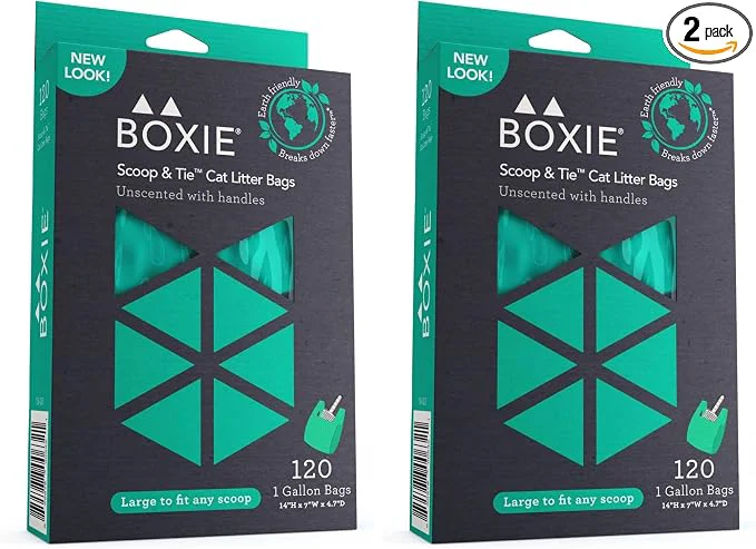 Premium Boxie Sustainable Scoop Tie Pet Waste Bags Leak-Proof Easy-to-Tie Handles Top-Quality