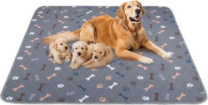 Functional Washable Pee Pads for Dogs Non Slip Fast Absorbent Whelping Pee Pads for Dog Flexible