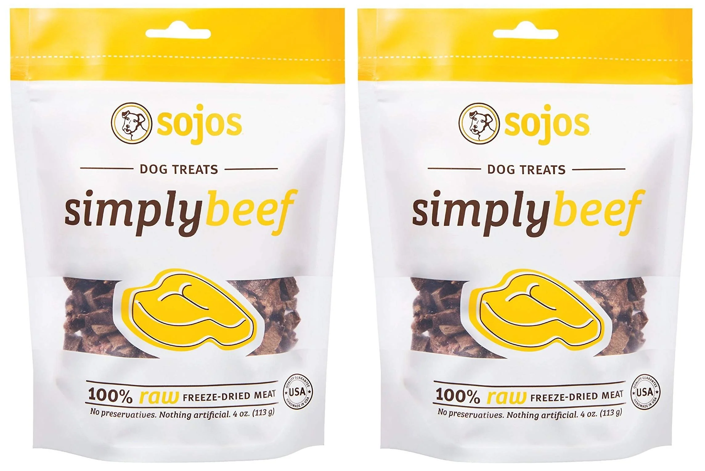 Innovative Sojos Simply Beef Dog Treats Pack of 2 ze-Dried Raw Treats by SOJOS Dependable