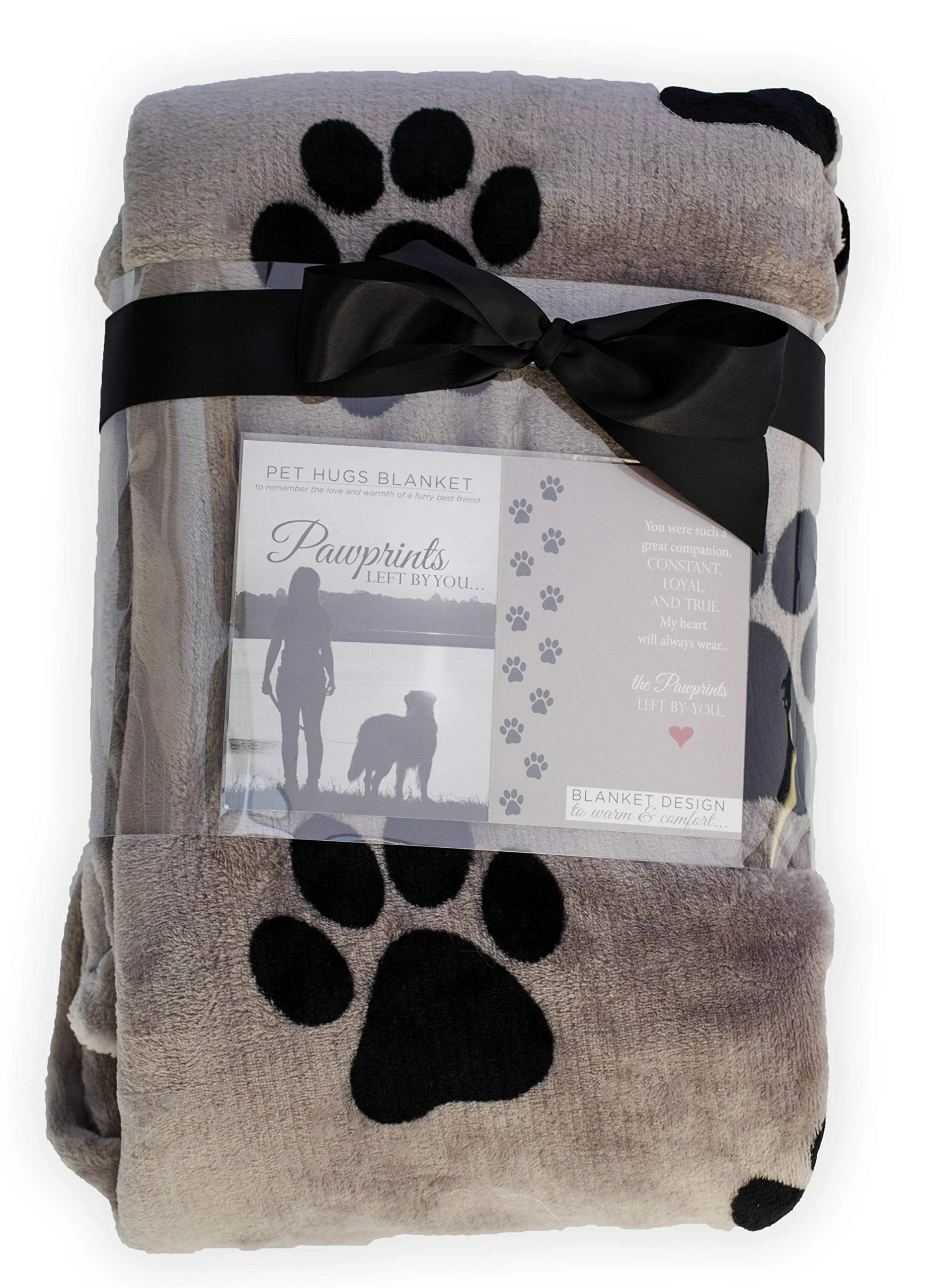 Healthy Pawprints Left by You Memorial Blanket — Heartfelt Pet Loss Gift Authentic