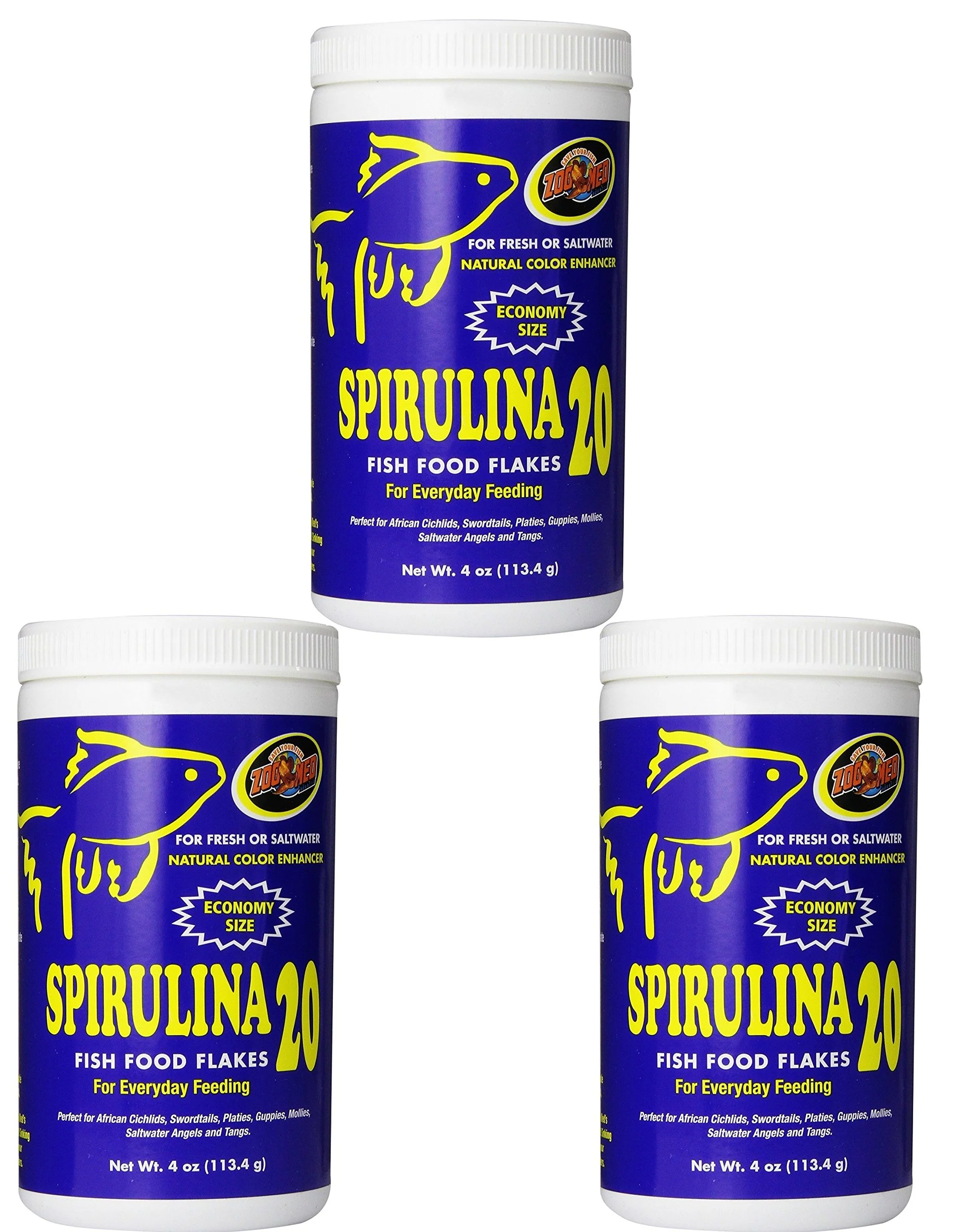 User-Friendly Zoo Med Spirulina 20 Flake Fish Food – 3 Pack 4-Ounce Each Unique