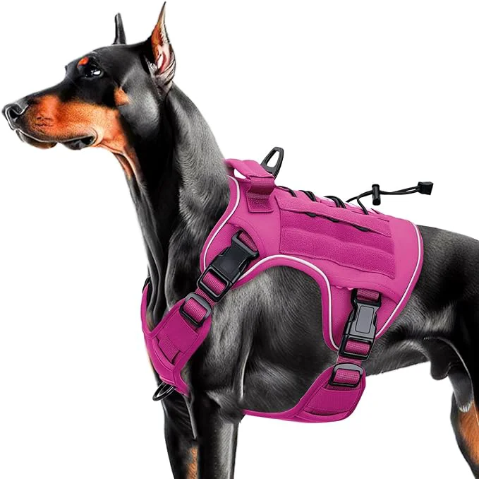 Elite Bruvoalon Heavy-Duty Tactical Dog Harness for Large Dogs No Pull Adjustable Reflective K9 Vest with Molle System 12 Colors 4 Sizes Military-Grade Control for Training Outdoor 10 BreedsAbout ThisOverview Environmentally Friendly