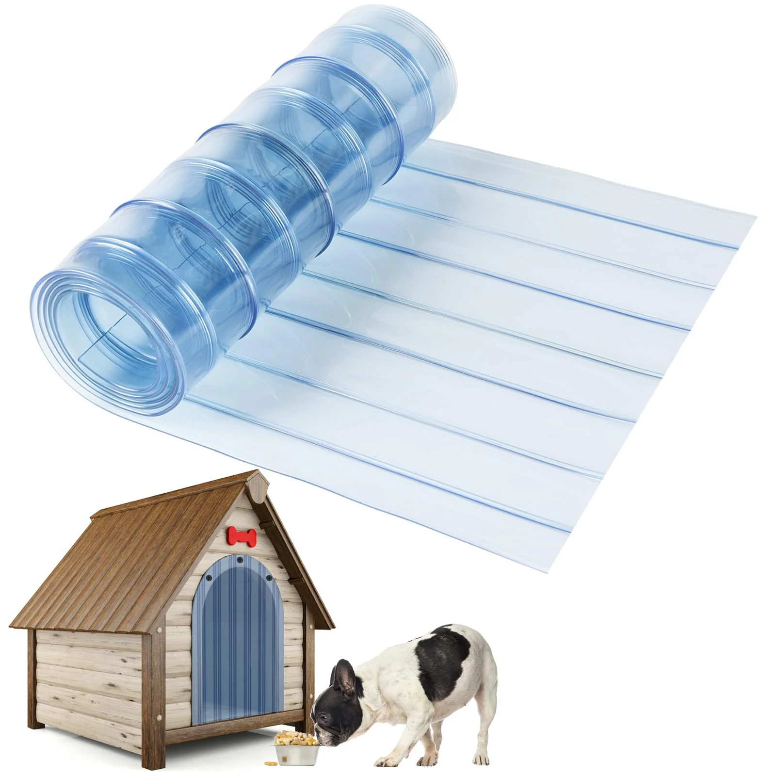 Expertly Made Ysglory Dog Door Flap – Transparent PVC DIY Door Strips 15.7 in x 4.9 ft Contemporary