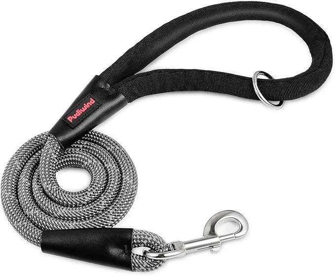 Specialty Black Heavy Duty Reflective Nylon Dog Leash with 200kg Pull Control Padded No-Slip Handle Zinc Alloy Lock for Medium to Large Dogs Large Breeds I for Night Walking Daily TrainingAbout ThisOverview Secure
