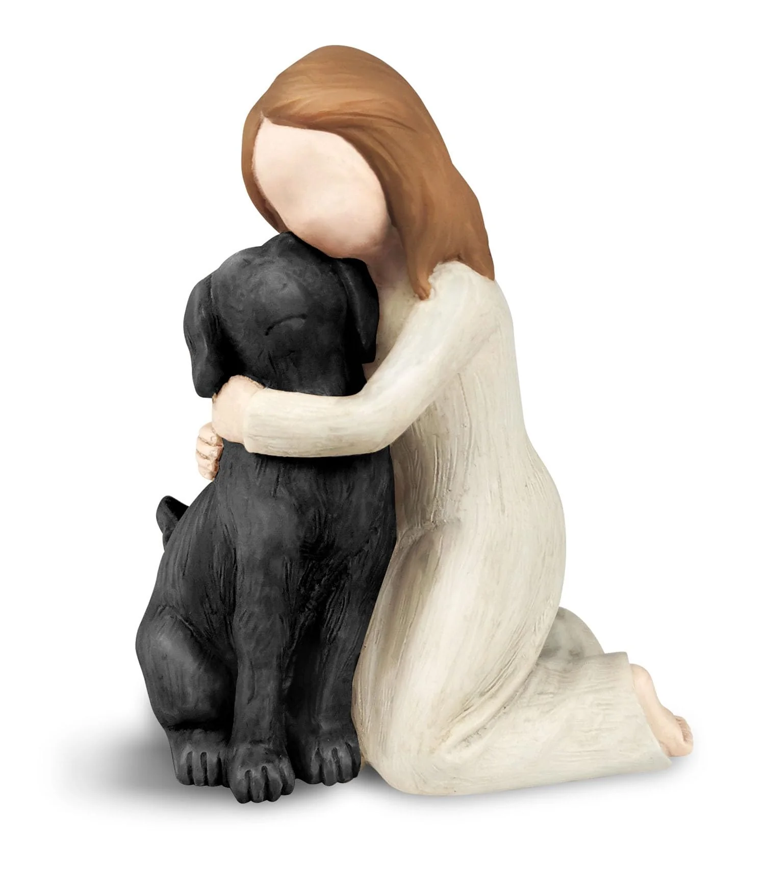 Premium BC BINGO CASTLE Black Dog Angel Figurines Pet Memorials for Dogs World-Class