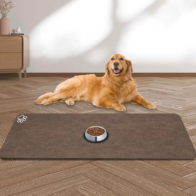 Trendy Large Pet Feeding Mat Absorbent Quick Dry Dog Mat Enhanced