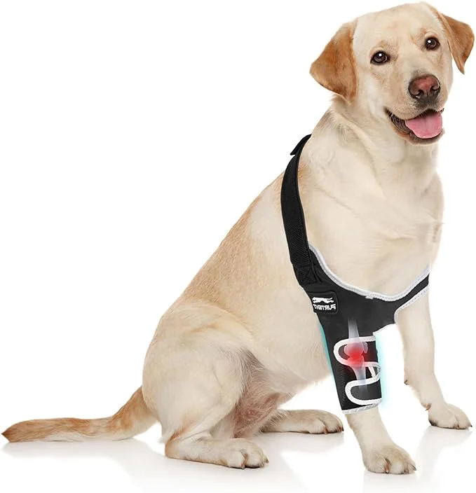 Luxury Dog Elbow Brace for Elbow Dysplasia Shoulder Dislocation – Elbow Support Reflective Pet Recovery Suit Helps Wound Healing Prevents Licking and Biting LAbout This Secure