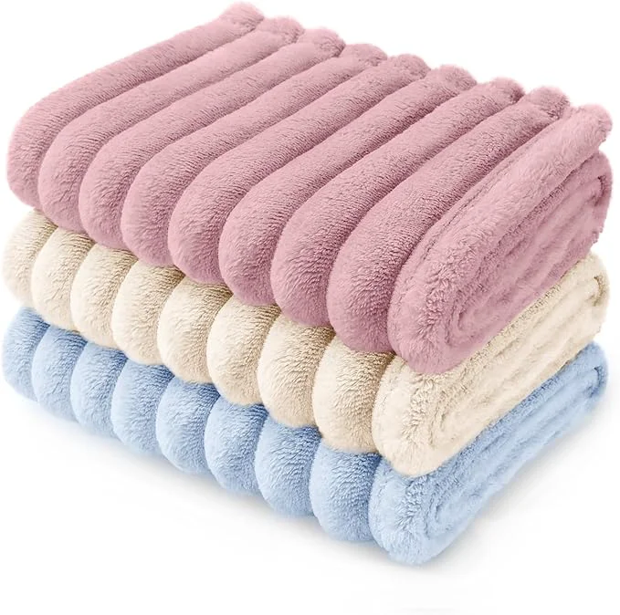 Elite LINENLUX 1 Pack 3 Soft Dog Blanket Washable Warm Fleece Cat Blankets Premium Material