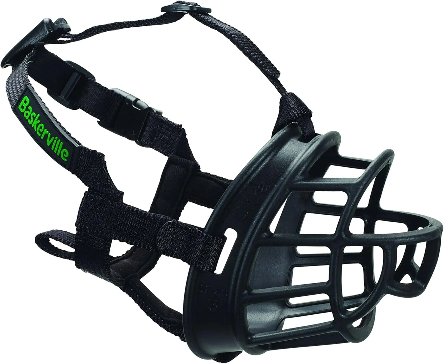 Premium Material BASKERVILLE ULTRA MUZZLE – Patented Humane Design Breathable Dog can Pant and Drink Adjustable Padded Training Muzzle for Medium-sized Dogs Prevents Biting Wildlife Scavenging Size 4 Black Trendy