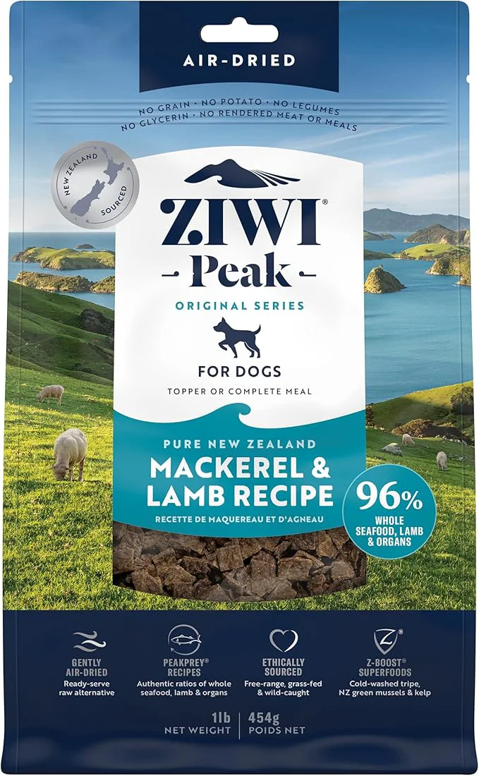 Organic ZIWI Peak Air-Dried Dog Food – Mackerel Lamb – All Natural High Protein Grain Limited Ingredient w Superfoods 16oz About This Trusted