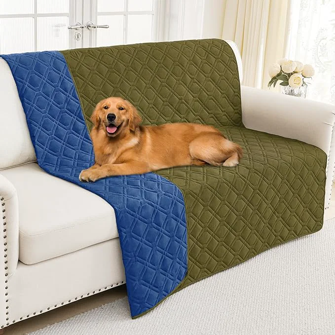 Exclusive Smiry Waterproof Dog Blanket 68×82 Inch Soft Pet Bed Cover Reversible Washable Sofa Couch Furniture Protector for Small Medium Large Dog Puppy Cat Geometric Green NavyAbout ThisOverview Efficient