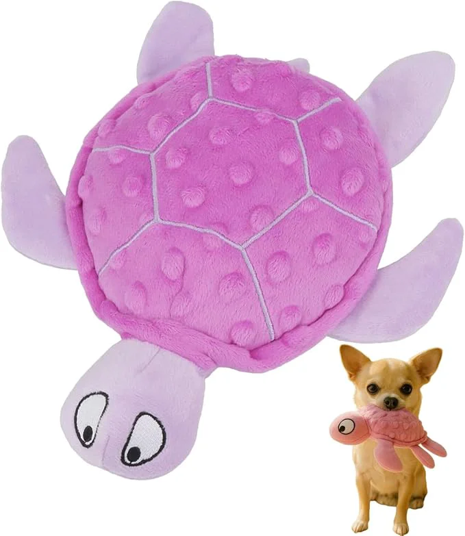 Contemporary Squeaky Sea Turtle Plush Dog Toy – Durable Interactive Chew Toy Original Design