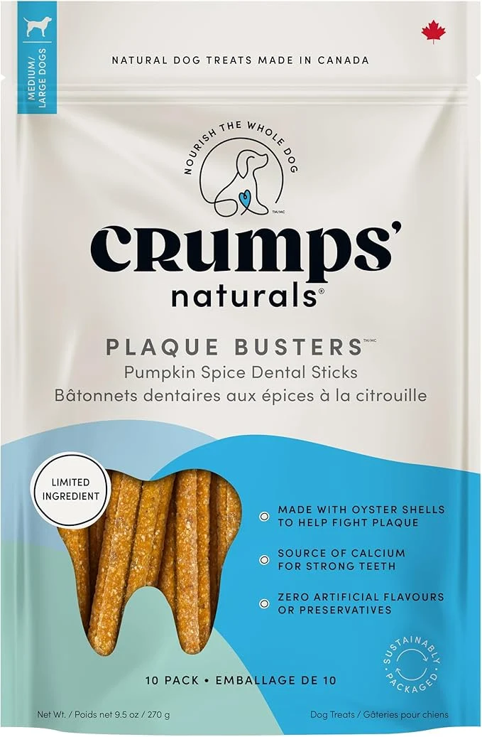 Specialty Crumps’ Naturals Pumpkin Spice Plaque Busters 7 – 8 PackAbout This Fast
