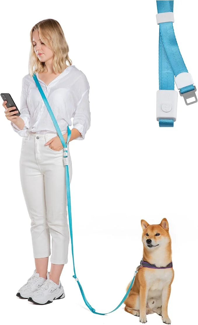Premium SVD.PET 4-in-1 Hands Dog Leash Versatile Crossbody Dog Leash with Easy Release Buckle Adjustable Waist Fit for Walking Jogging and Running Your Pet Sky Blue About ThisOverview Green