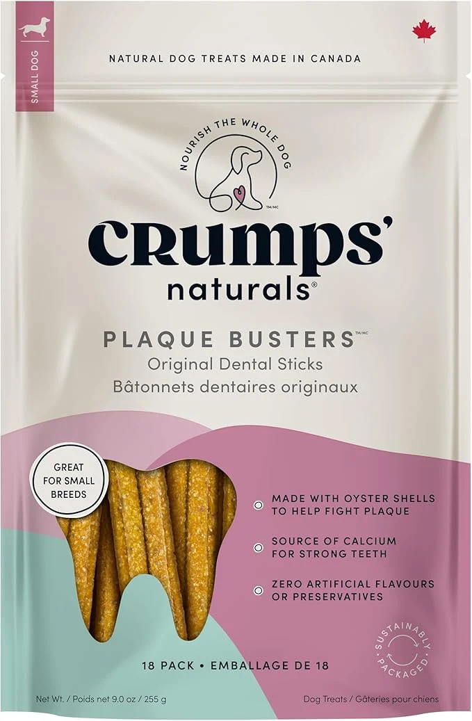 Classic Crumps’ Naturals Plaque Busters 3.5 18ct 9.0oz 255g Dog Dental TreatAbout This Innovative